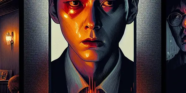 A dramatic poster featuring scenes from "Parasite," "Burning," and "The Crucible," highlighting emotional narratives and societal struggles.